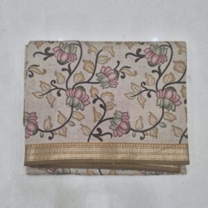 Dola Silk Zari Border with Contrast Blouse
