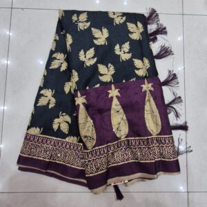 KALAMKARI PRINTED SAREES WITH KANTHA WORK WITH RUNNING BLOUSE 10 % Discount