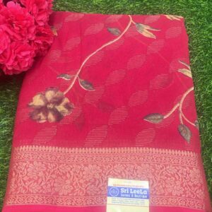 Georgette Brasso Saree with running blouse