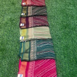 Lehariya designer sarees with running plain blouse