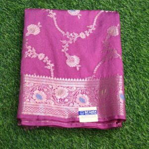 Pure Banarasi Sarees Jaal design with running blouse